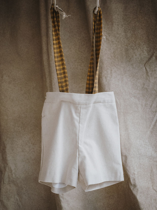 BERMUDAS COTTON TOSTADO CON TIRANTES ESCOCÉS PV