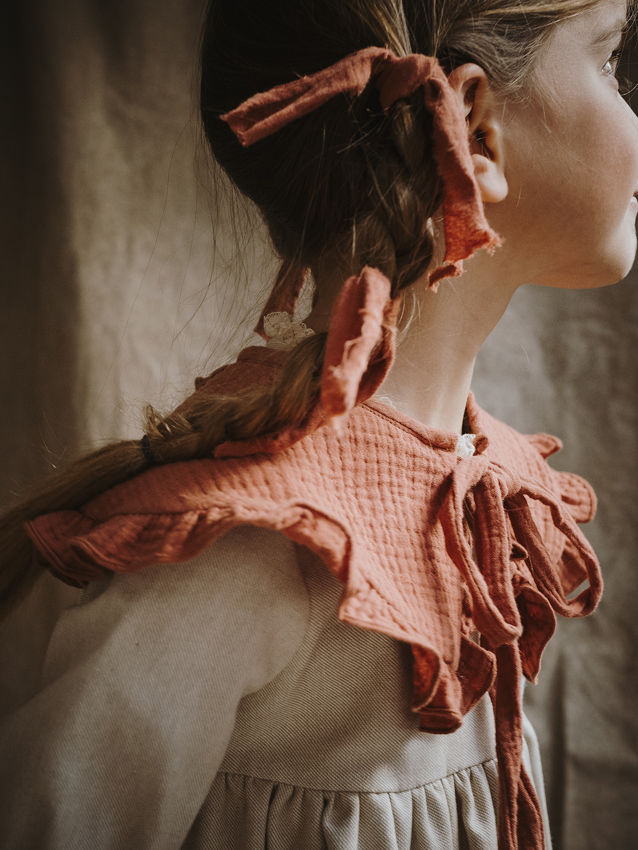 VESTIDO CORTO 2 OREJAS. COTTON TOSTADO M/F CON ALGODON