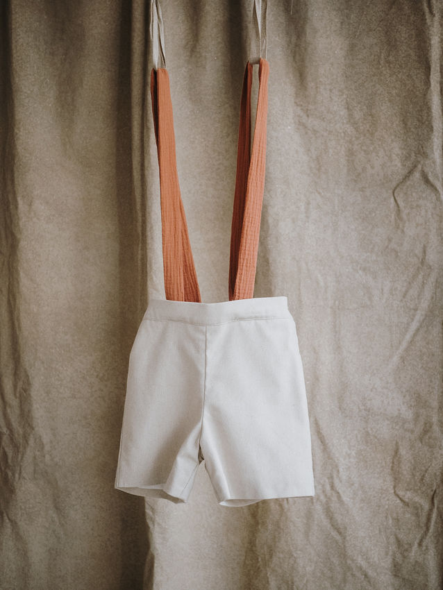 BERMUDAS COTON TOSTADO CON TIRANTES ALGODON